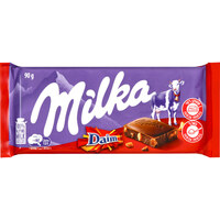 שוקולד חלב עם שברי קרמל ושקדים מילקה 90 גרם
