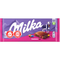 שוקולד חלב עם עדשים קונפטי מילקה 100 גרם