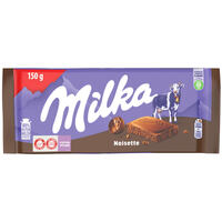 שוקולד חלב עם קרם אגוזים מילקה 150 גרם