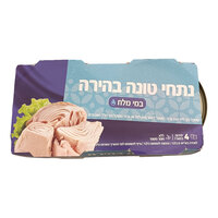 נתחי טונה בהירה במי מלח ויקטורי 4 * 98 גרם