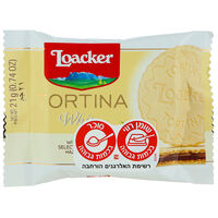 חטיף ופל טורטינה שוקולד לבן לואקר 21 גרם