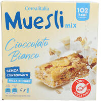 חטיף דגנים בטעם שוקולד לבן סריאל איטליה מור ים מרקטינג 6 * 25 גרם