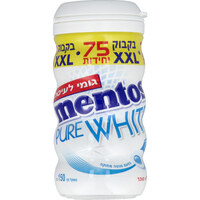 גומי לעיסה בטעם מנטה מתוקה פיור ווייט מנטוס 150 גרם