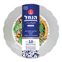 צלחות חד פעמיות גדולות דגם ונציה הנמל 10 יחידות