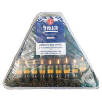 ערכת חנוכה לפידונים עם שמן זית מוצק הנמל 44 יחידות