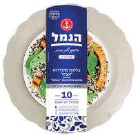 צלחות חד פעמיות ענקיות דגם ונציה הנמל 10 יחידות