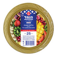 צלחות חד פעמיות צבעוניות איכותיות קטנות מהדרין הנמל 25 יחידות