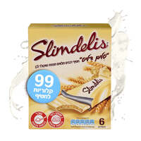 חטיף דגנים מלאים מצופה שוקולד לבן סלים דליס 6 * 20 גרם