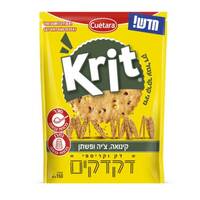 מיני קרקר עגול דק עם קינואה צ'יה ופשתן דקדקים קריט קוואטרה 150 גרם