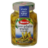 פלפלים ירוקים כבושים לא חריפים בצנצנת סרה 600 גרם