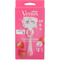 סכיני גילוח 5 להבים + ידית בניחוח תות ונוס 2 יחידות