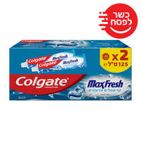 משחת שיניים קריסטלים מרעננים מקס פרש קולגייט 2 * 125 מ