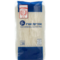 אטריות אורז דקות ורמיצ'לי ללא גלוטן מזרח ומערב 200 גרם