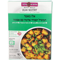 תבשיל תפוחי אדמה עם אפונה אלו מאטר ריל אינדיאן מור ים מרקטינג 300 גרם