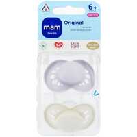 מוצצי סיליקון אורתודנטיים לגילאי +6 חודשים מאם 2 יחידות