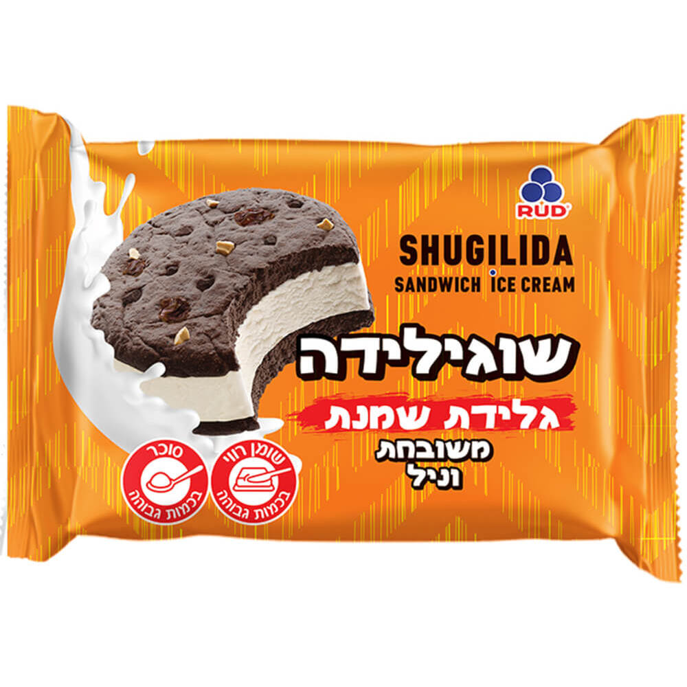 גלידת שמנת וניל סנדוויץ מצופה RUD