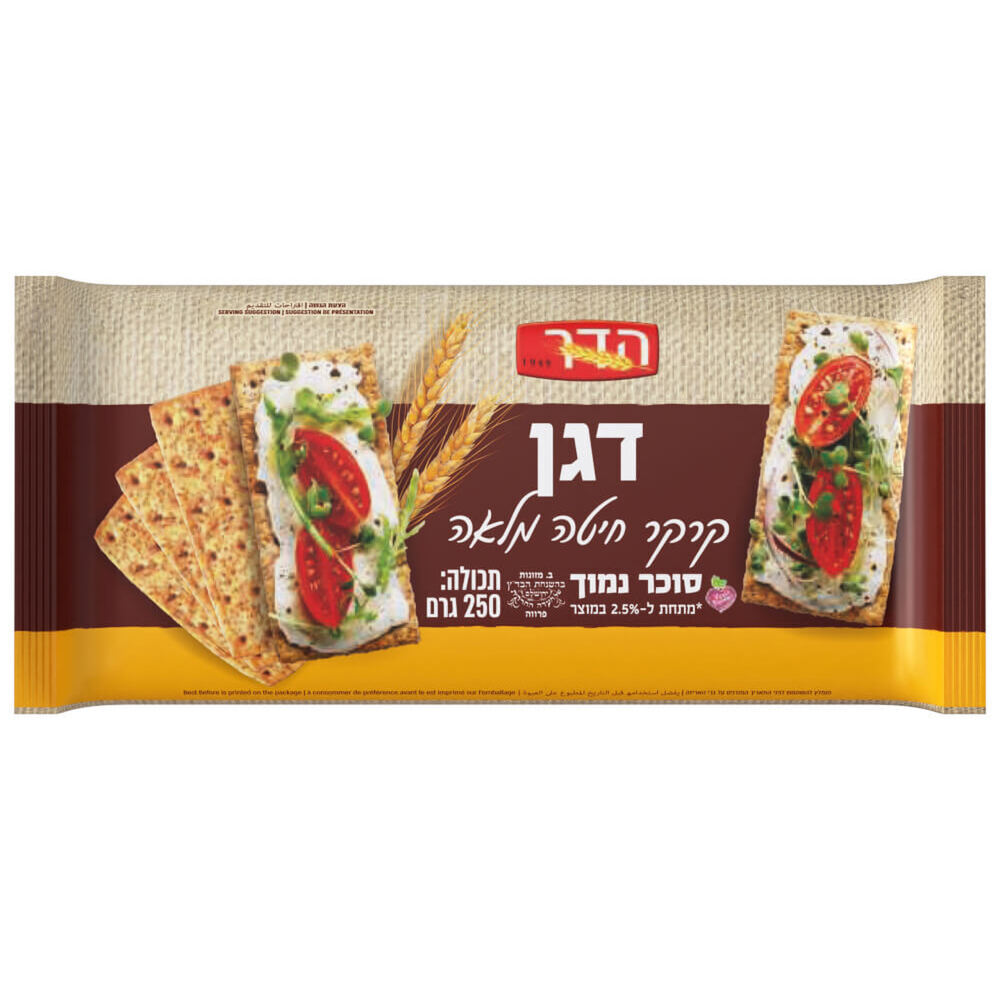 קרקר דגן ללתס 250 גר הדר