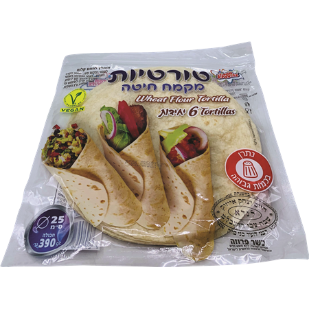 טורטיות מקמח חיטה 6 יח