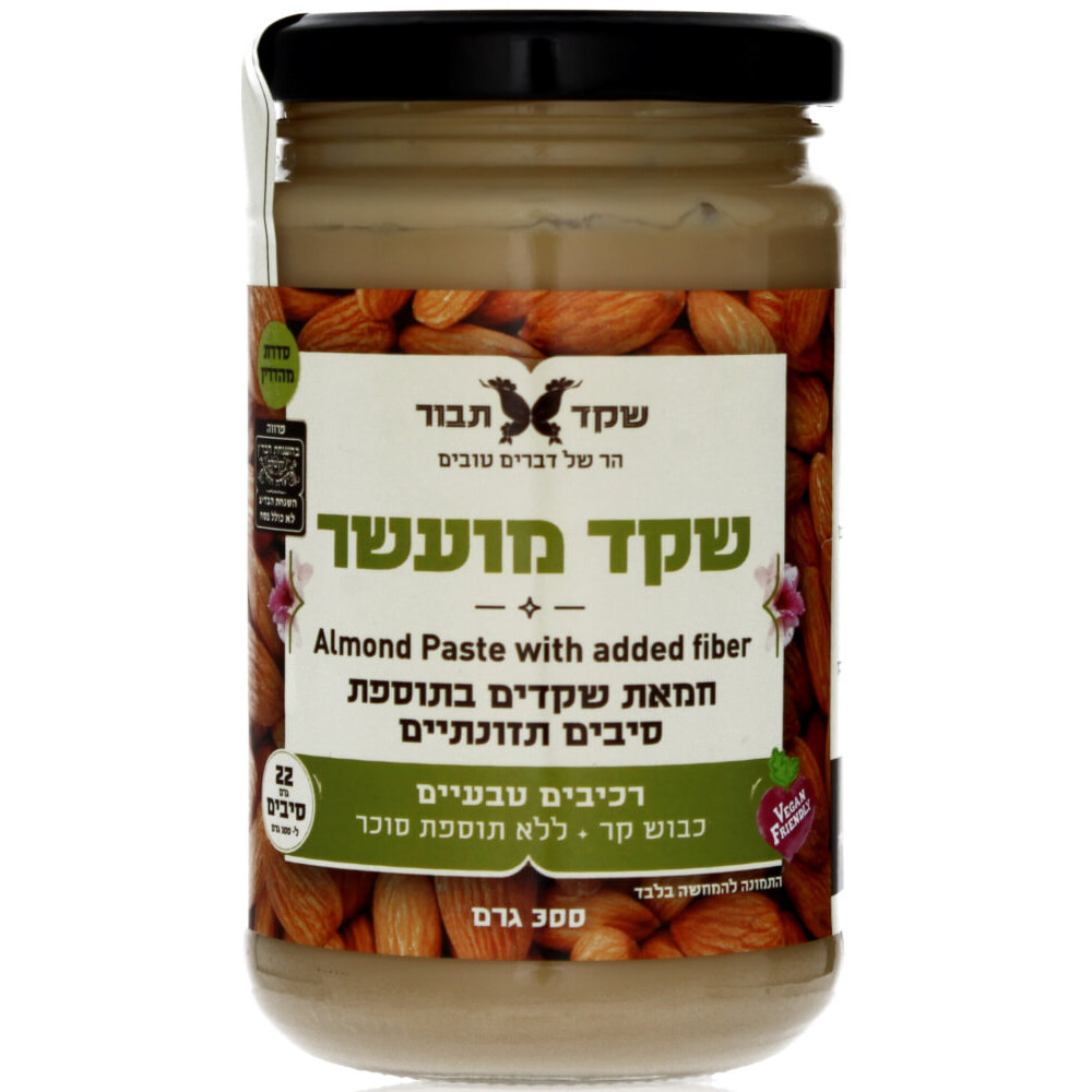 ממרח שקד לבן מעושר בסיבים 300 גר אלמנדוס