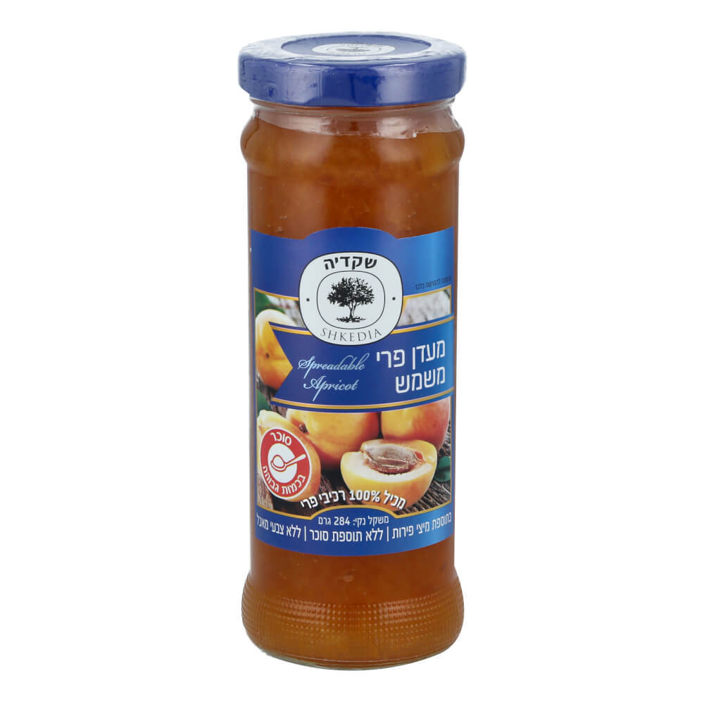 מעדן משמש ללת"ס 100% פרי שקדיה 284 גרם