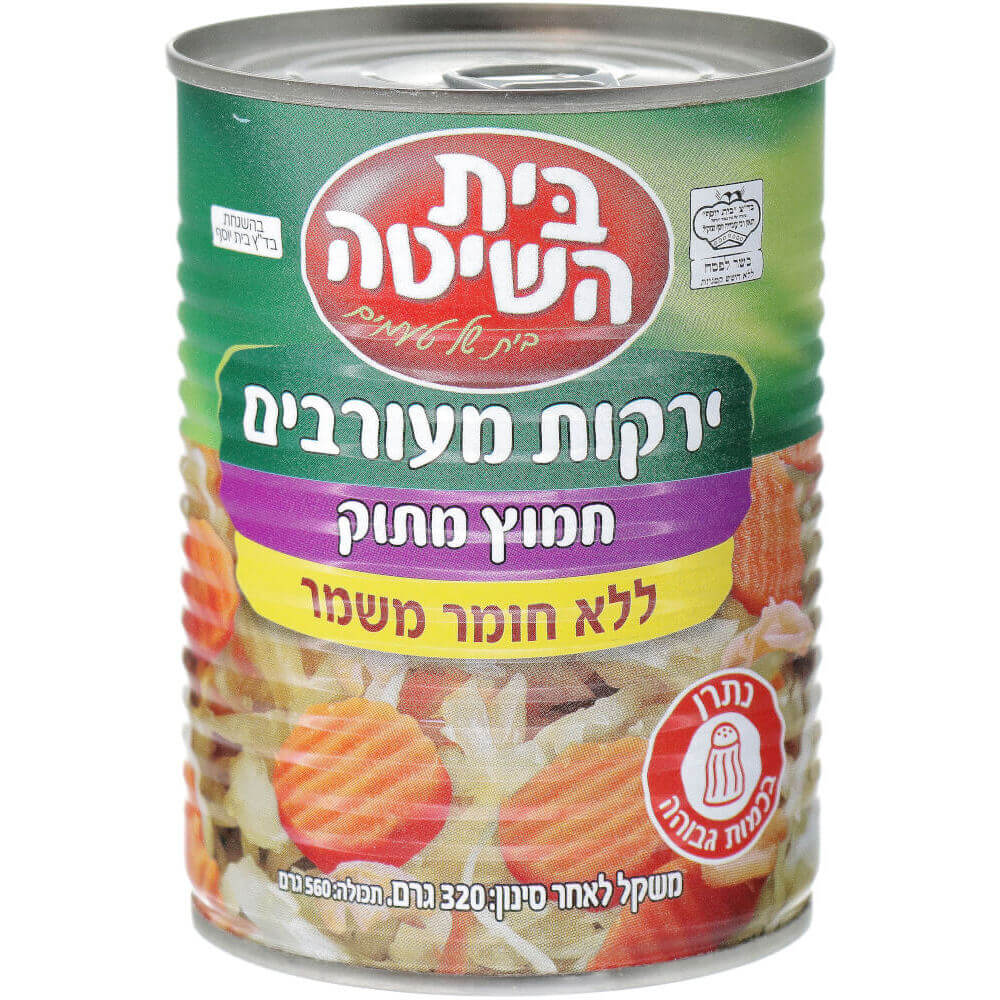 ירקות מעורבים בטעם חמוץ מתוק 320 גר`בית
