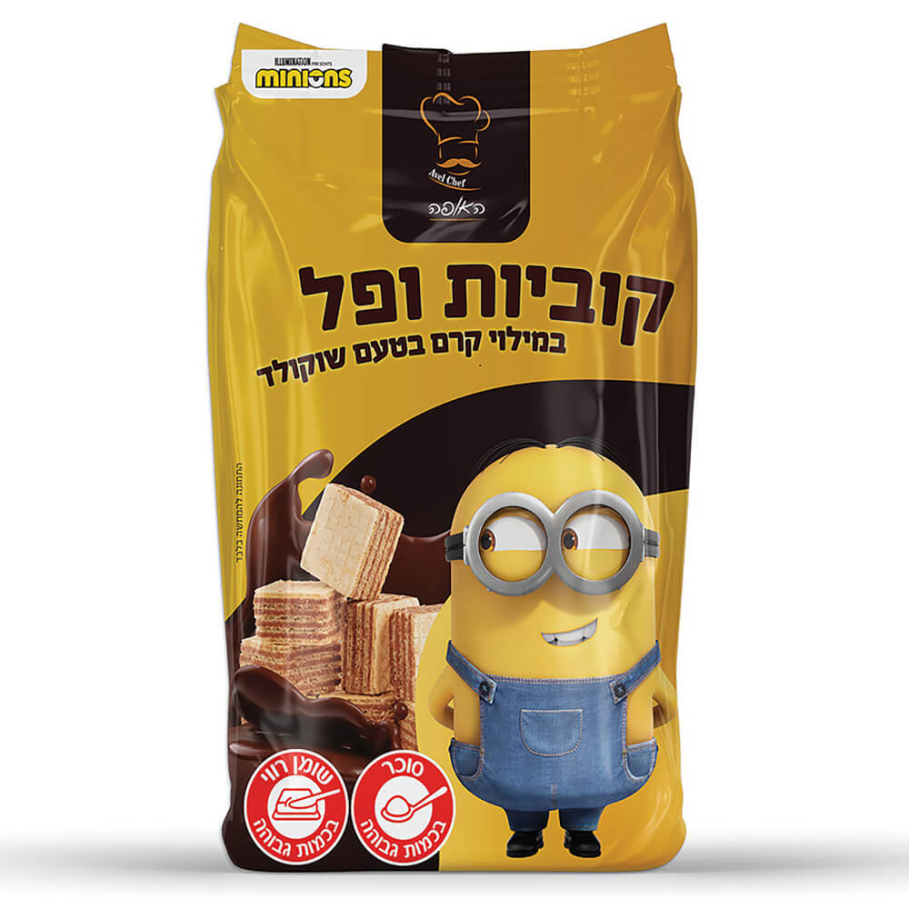 וופל קוביות בטעם שוקולד 200 גר המיניונים