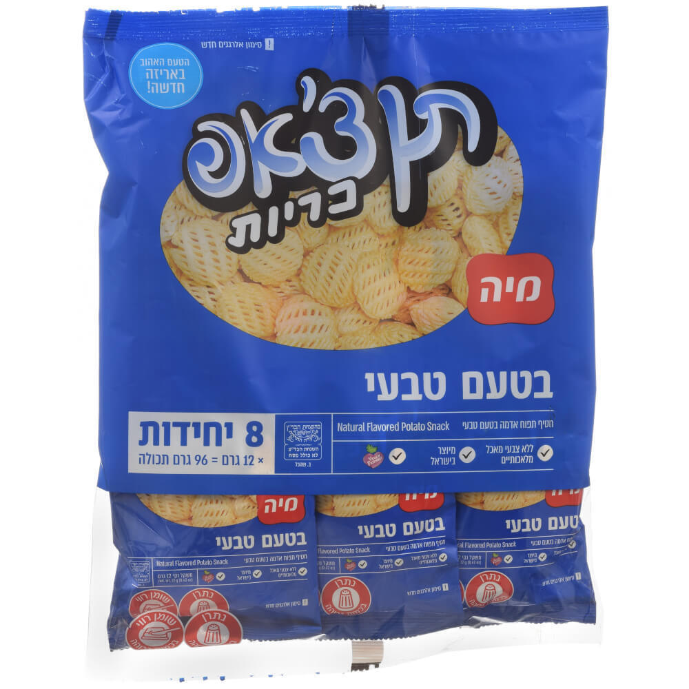 מחיר חטיף תפוח אדמה תן צ'אפ כריות בטעם טבעי מיה 8 * 12 גרם | פרייסז ...