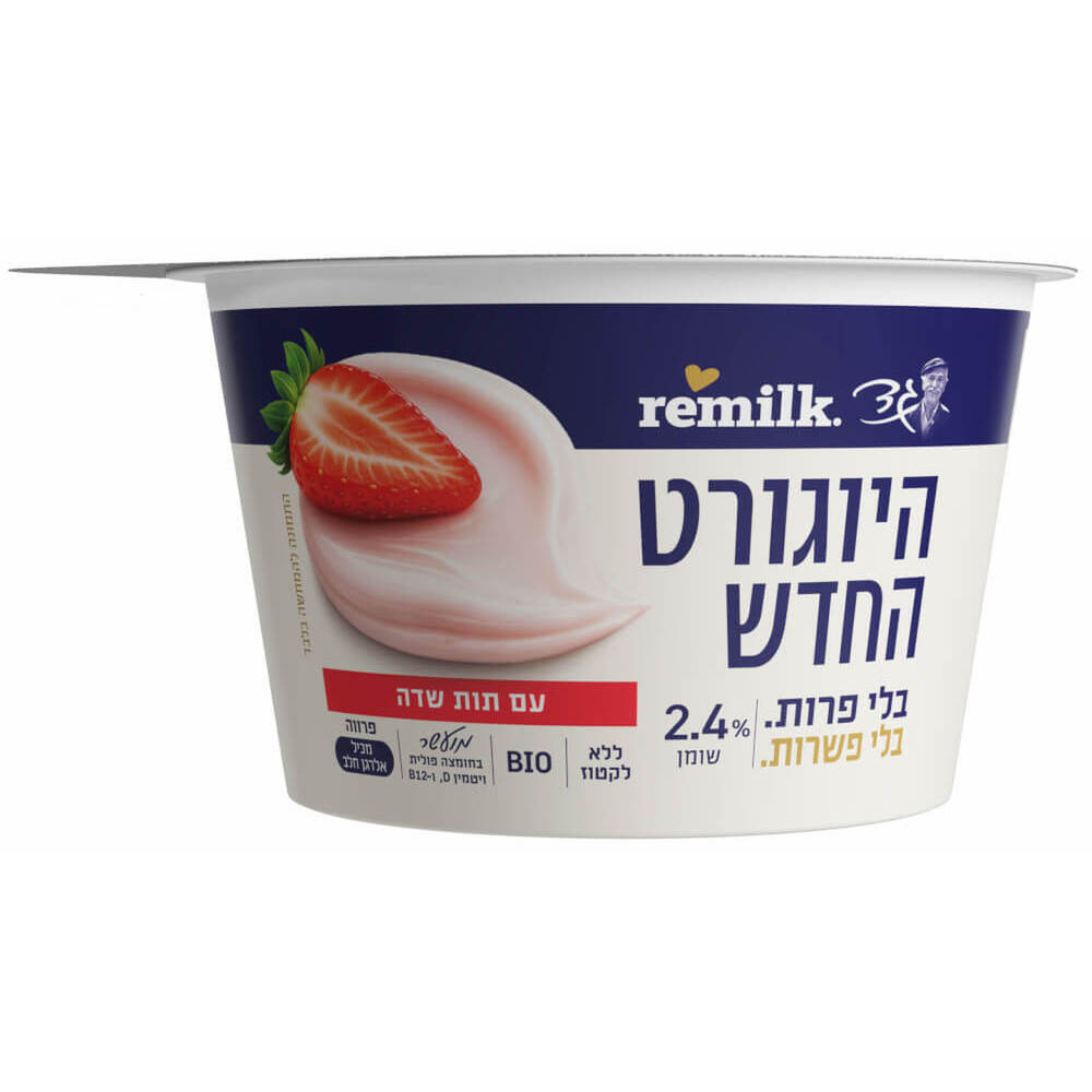 היוגורט החדש עם תות שדה 2.4% שומן