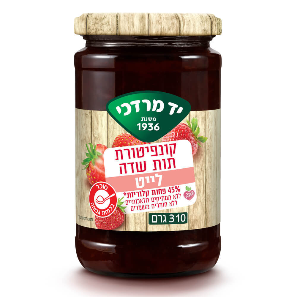 מחיר קונפיטורת תות שדה לייט יד מרדכי 310 גרם | פרייסז - השוואת מחירים ...