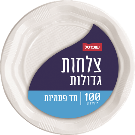 צלחות חד"פ גדולות BASIC