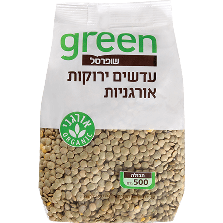עדשים ירוקות אורגניות500