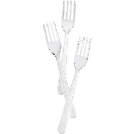 מזלג שקוף עבה ח"פ 100 יח