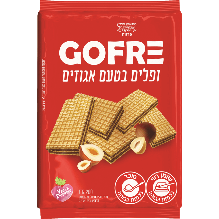 ופלים בטעם אגוזים 200גרם
