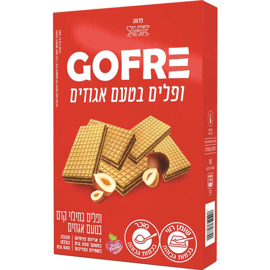 ופלים בטעם אגוזים 500 גר