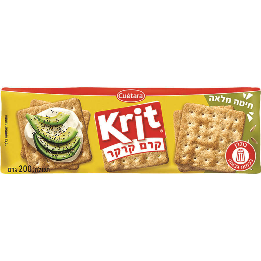 קרם קרקר חיטה מלאה 200 גר krit