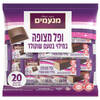 ופל מצופה במילוי בטעם שוקולד מנעמים 20 * 20 גרם