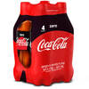 קוקה קולה זירו משקה קולה מוגז דל קלוריות 4 * 1 ליטר