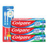 משחת שיניים טריפל אקשן 3 * 75 מ"ל + 3 מברשת שיניים מדיום אקסטרה קלין קולגייט